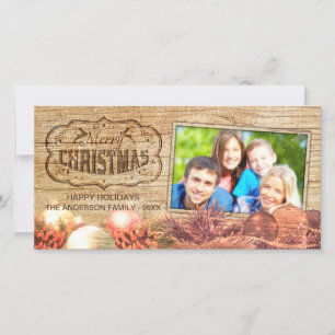 Joyeux Noël Bonne année Carte photo de voeux