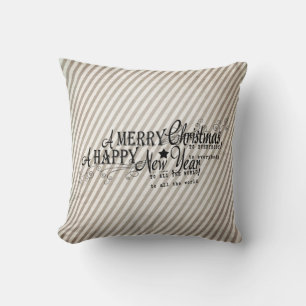 Joyeux Noël Bonne année Coussin de vacances