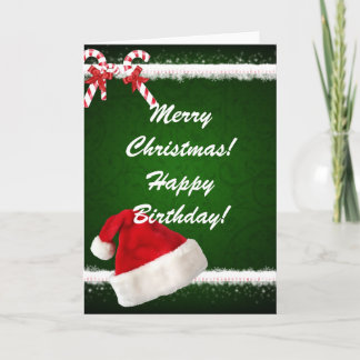 Joyeux Noël Bonne carte d'anniversaire