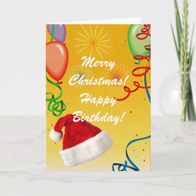 Joyeux Noël Bonne carte d'anniversaire (Devant)