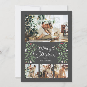 Joyeux Noël Botanique 4 Carte photo