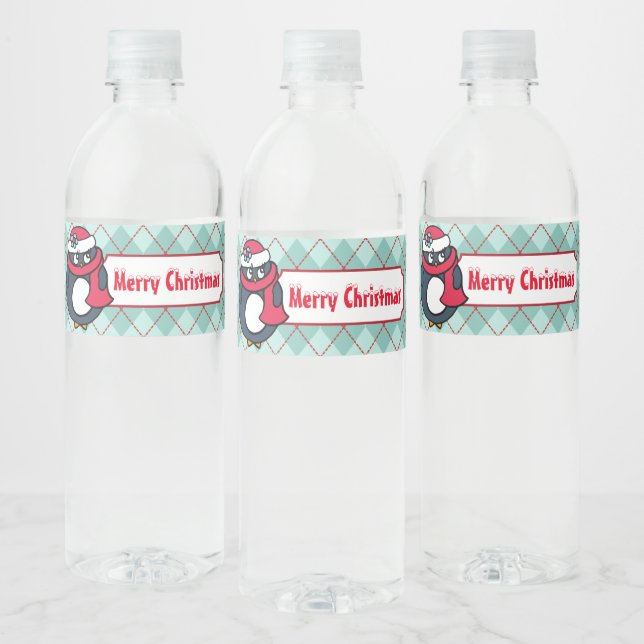 Joyeux Noël Bouteille d'eau Étiquettes Stickers (Bouteilles)