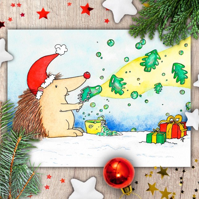 Joyeux Noël Bubbles carte postale de Nicole Janes (Créateur téléchargé)
