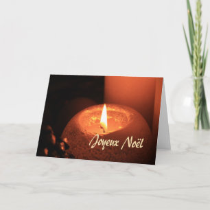 Joyeux Noël Burning candles christmas Holiday Card
