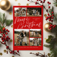 Joyeux Noël Calligraphie Photo Carte magnétique