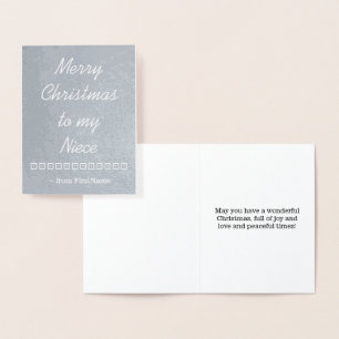 "Joyeux Noël carte à ma nièce"
