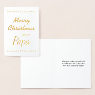 "Joyeux Noël carte à mon papa"