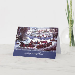 Joyeux Noël. Carte Christmas à French