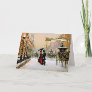 Joyeux Noël. Carte Christmas à French