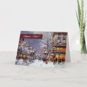 Joyeux Noël. Carte Christmas à French