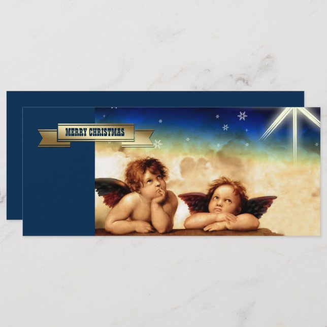 Joyeux Noël. Carte de Noël Fine Art (Devant / Derrière)