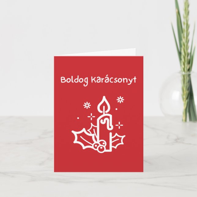 Joyeux Noël carte de Noël hongroise  (Devant)