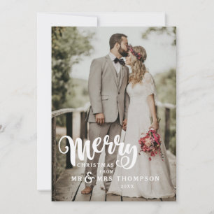 Joyeux Noël Carte de Noël photo mariage