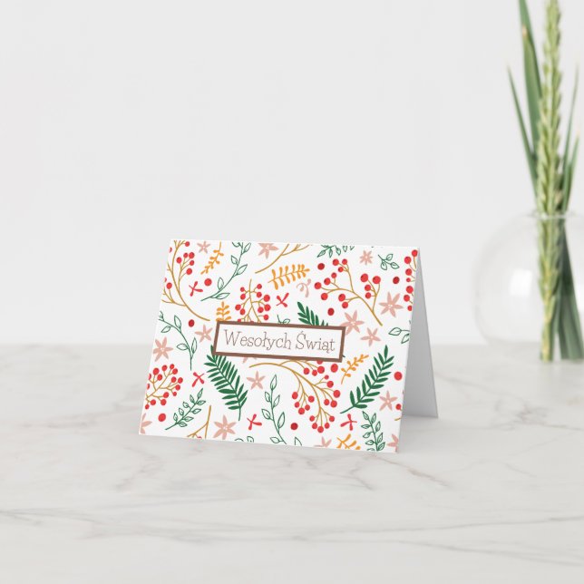 Joyeux Noël, carte de Noël polonaise  (Devant)
