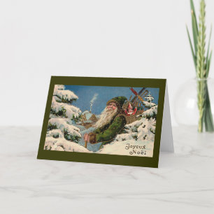 "Joyeux Noel" carte de Noël vintage "