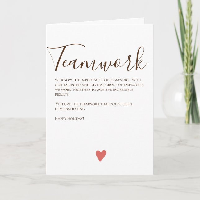 Joyeux Noël Carte de Travail Professionnelle (Devant)