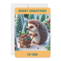 JOYEUX NOËL Carte de vacances plate et mignonne au