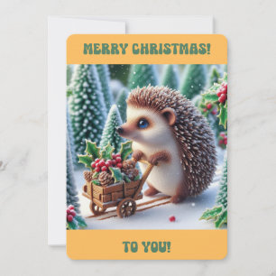 JOYEUX NOËL Carte de vacances plate et mignonne au