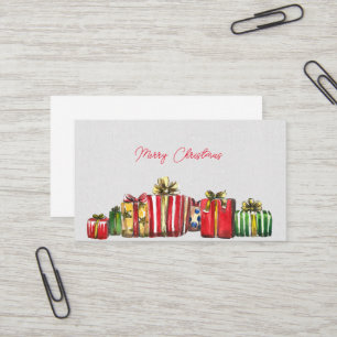 Joyeux Noël Carte de visite de boîtes cadeaux