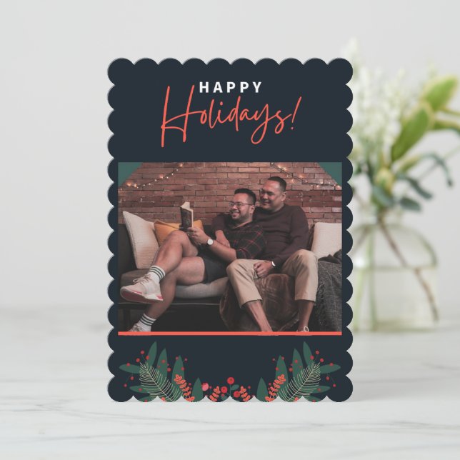 Joyeux Noël Carte de Vœux de Fêtes (Debout devant)