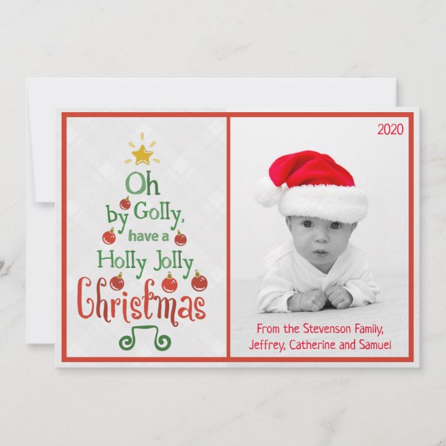 Joyeux Noël | Carte de vœux moderne pour les fêtes (Devant)