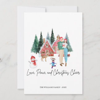 JOYEUX NOËL CARTE FESTIVE MODERNE ET MIGNONNE 