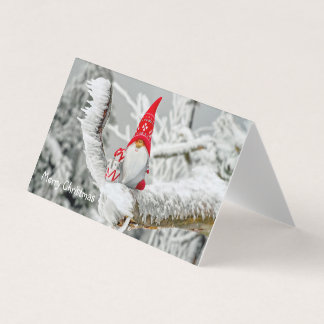 Joyeux Noël Carte Gnome Casquette rouge
