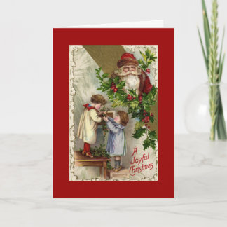 Joyeux Noël - Carte Père Noël Vintage