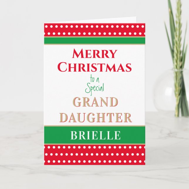 Joyeux Noël Carte petite fille personnalisée (Devant)