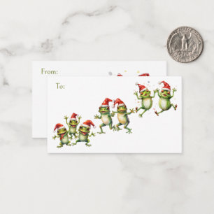 Joyeux Noël Cartes Notes Plates Cadeaux Grenouille