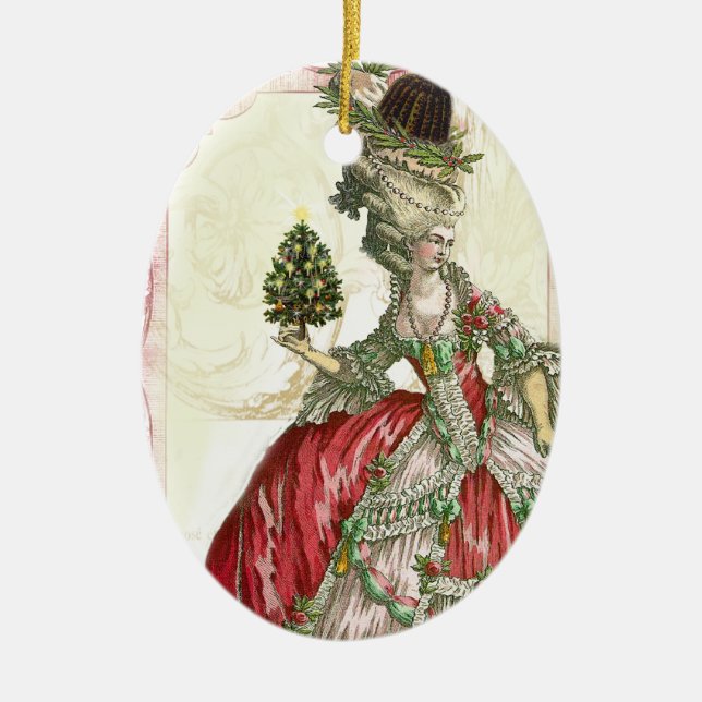 Joyeux Noel Ceramic Ornament (Front)