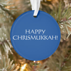 Joyeux Noël Chrismukkah bleu juif