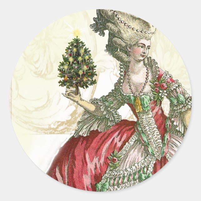 Joyeux Noel Classic Round Sticker (Front)