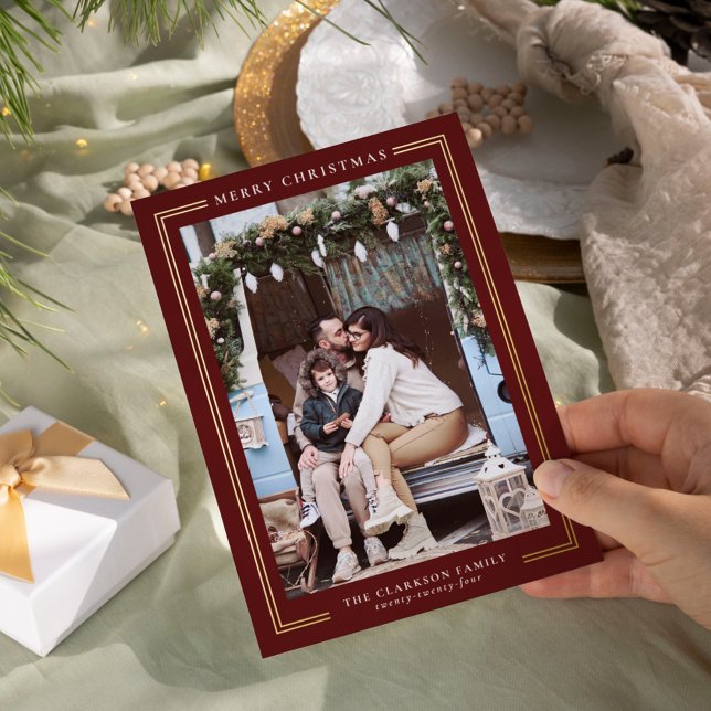 Joyeux Noël classique Carte photo (Créateur téléchargé)