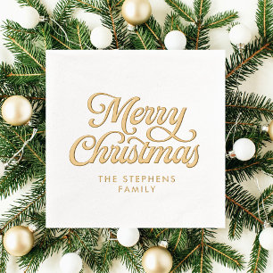 Joyeux Noël classique rétro script fête de vacance