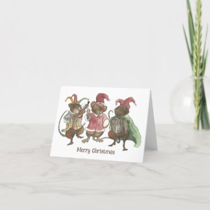 Joyeux Noël Clown Mice Carte de vacances