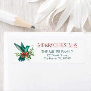 Joyeux Noël Colibri décoré pour Noël