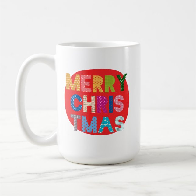 Joyeux Noël coloré Enfants de vacances Mug cadeau (Gauche)
