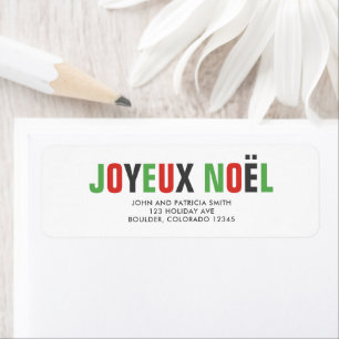 "Joyeux Noel" Colorful Bold Letters
