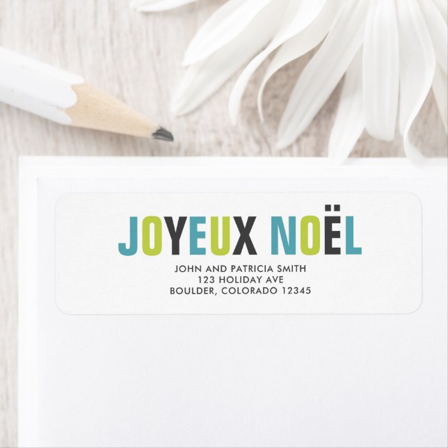 "Joyeux Noel" Colourful Bold Letters (Insitu)
