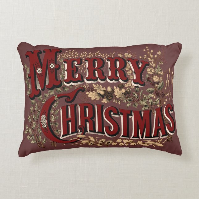 Joyeux Noël Coussin d'accent décoratif (Devant)