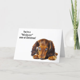 Joyeux Noël Dachshund Chien Animal Carte de vacanc