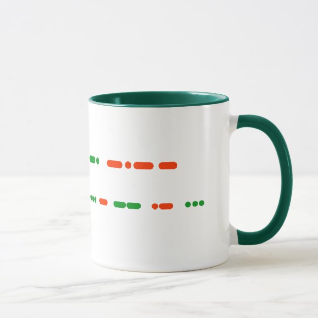 Joyeux Noël dans la tasse de code Morse (Droite)