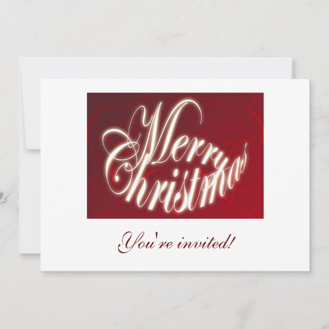 Joyeux Noël dans Red Invitation (Devant)