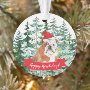 Joyeux Noël de Chien à chien de taureau anglais