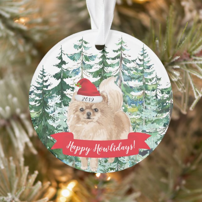 Joyeux Noël de Chien de Poméranie (Arbre)