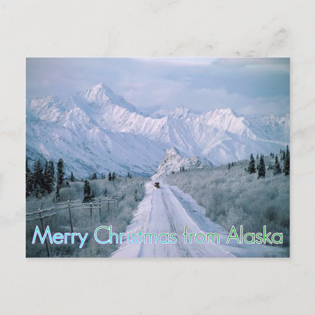 Joyeux Noël de la carte postale Alaska (Devant)