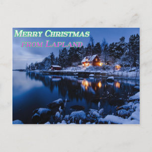 Joyeux Noël de la carte postale de Laponie