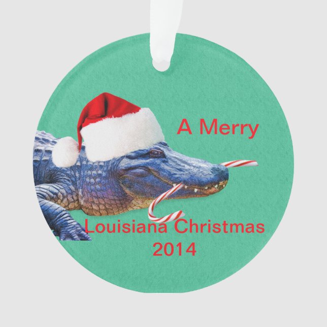Joyeux Noël de la Louisiane avec l'alligator (devant)