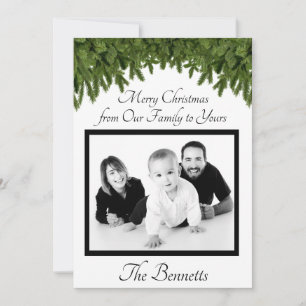 Joyeux Noël de notre famille à votre carte